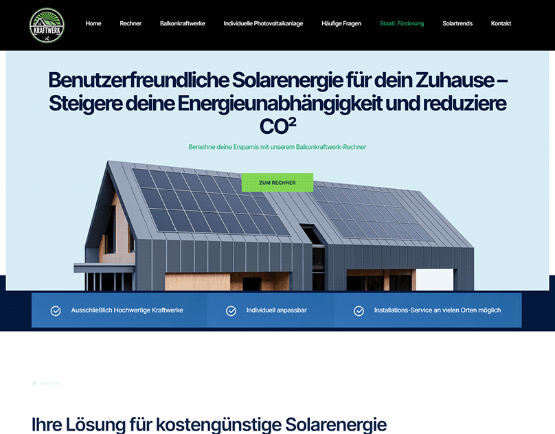 Kraftweak-Website